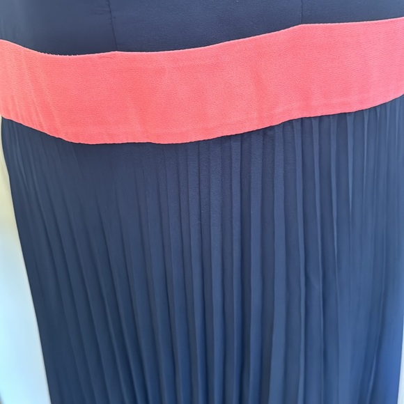 Milly Jill Bicolor sleeveless pleated Dress Gorgeous Size 12 - Picture 5 of 8